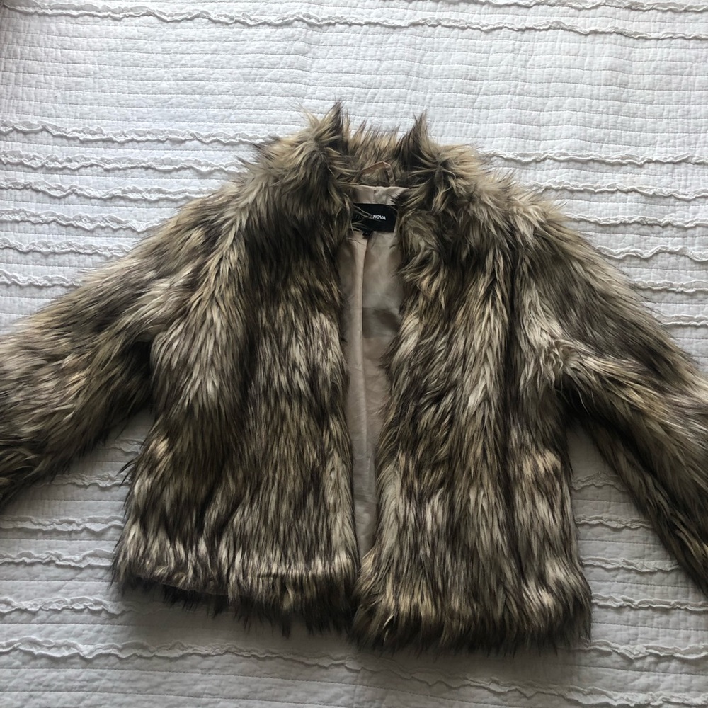 Faux fur coat